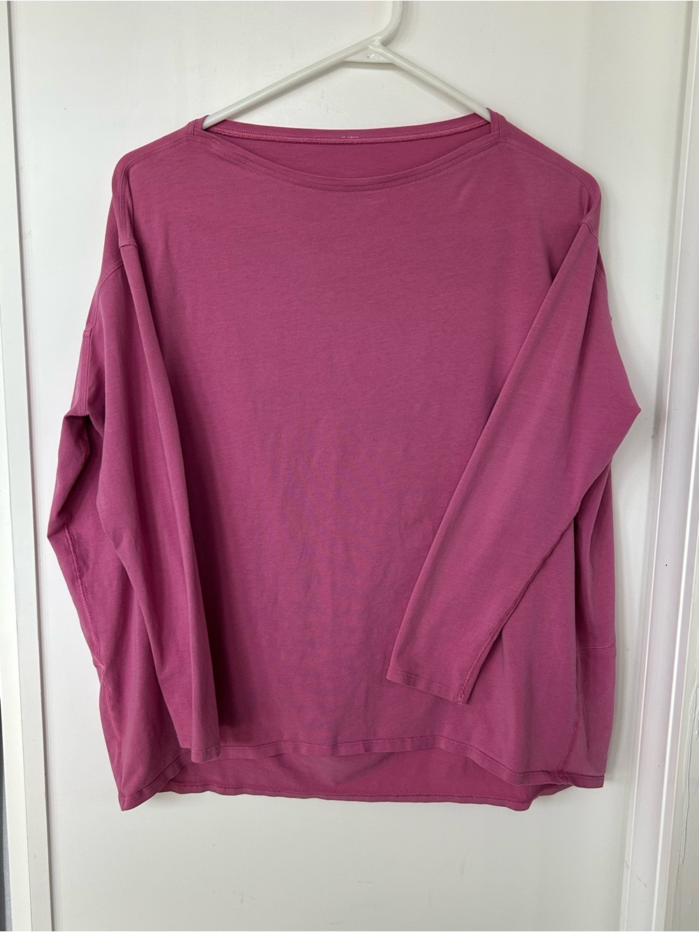 Lululemon Back in Action Long Sleeve Shirt Velvet Dust - Organic Cotton- Size 8